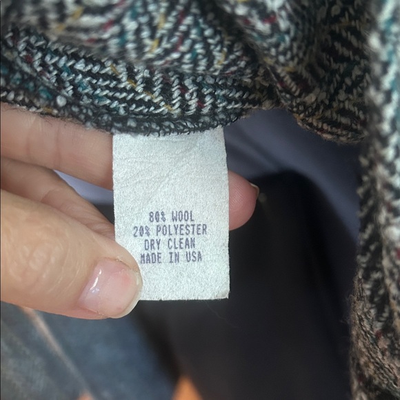 Vintage Jordan & Cole Women's Gray Tweed Wool Blend Belted Blazer Sz S - Picture 5 of 5